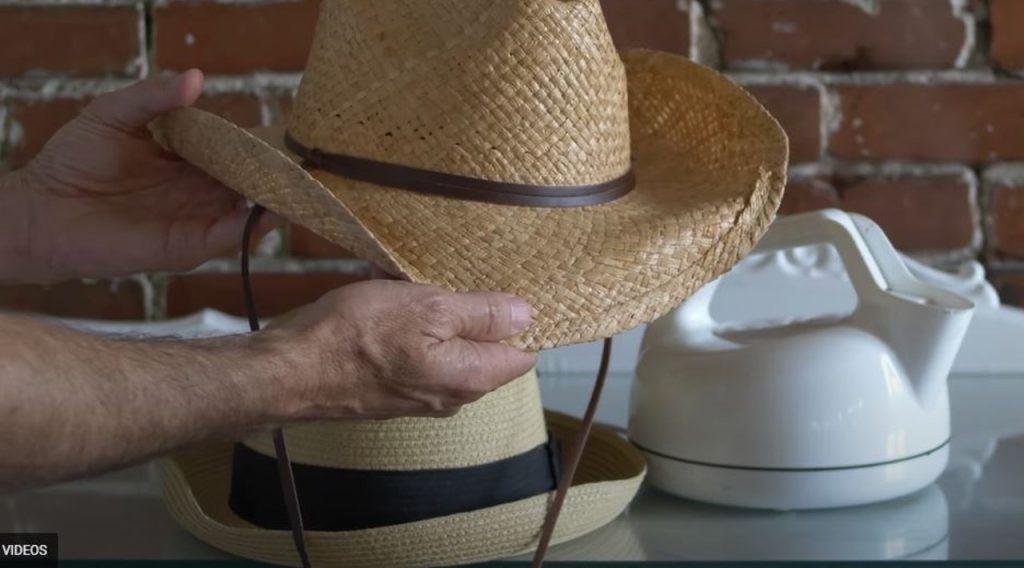 How to shape a straw cowboy hat
