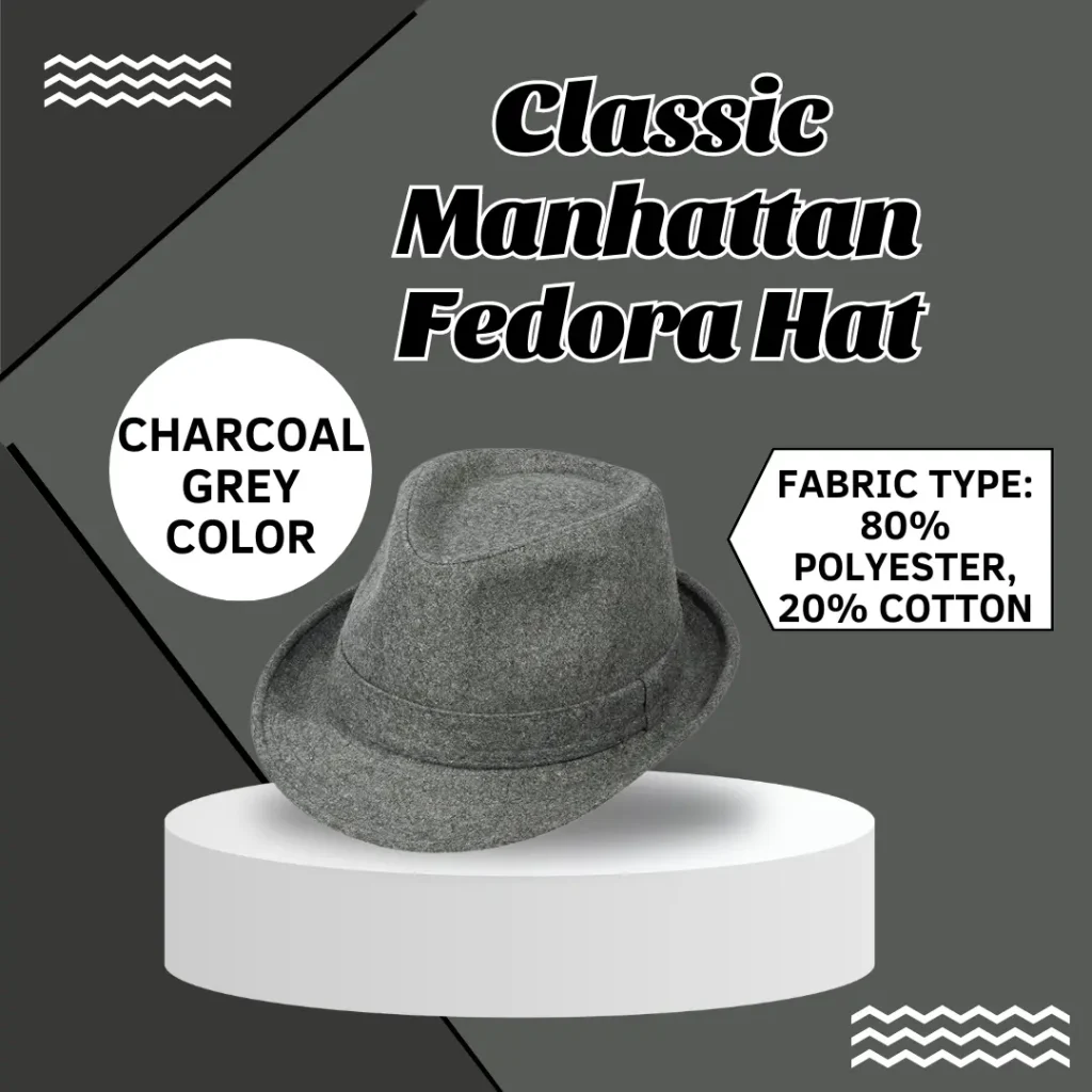 Classic Manhattan Fedora Hat