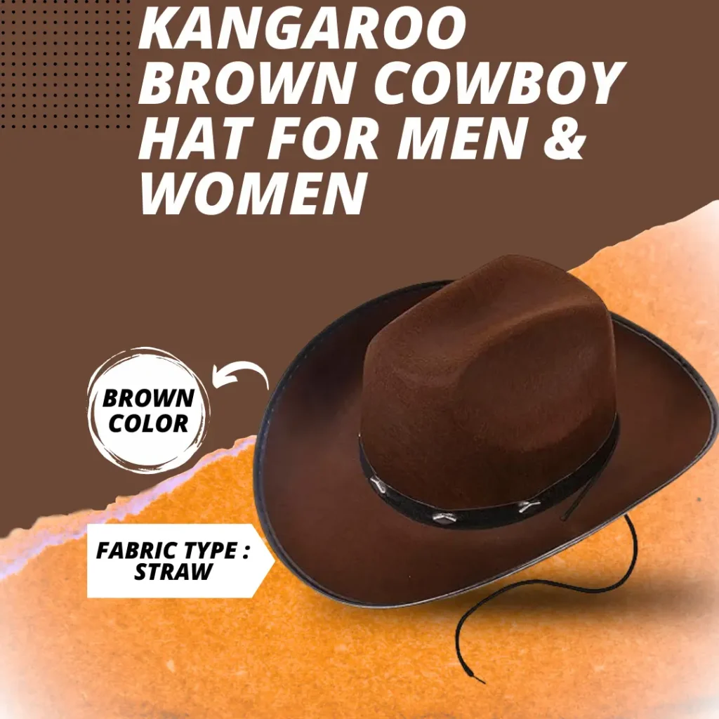 Kangaroo Cowboy Hat for women with round face