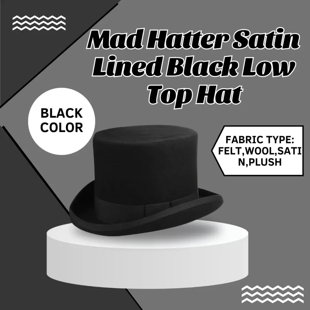 Satin Lined Black Low Top Hat