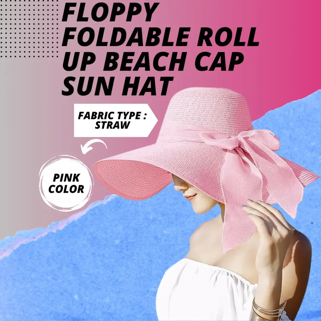 Straw Beach hat for round face females width