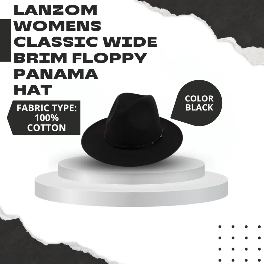 Lazom Womens black Fedora hat