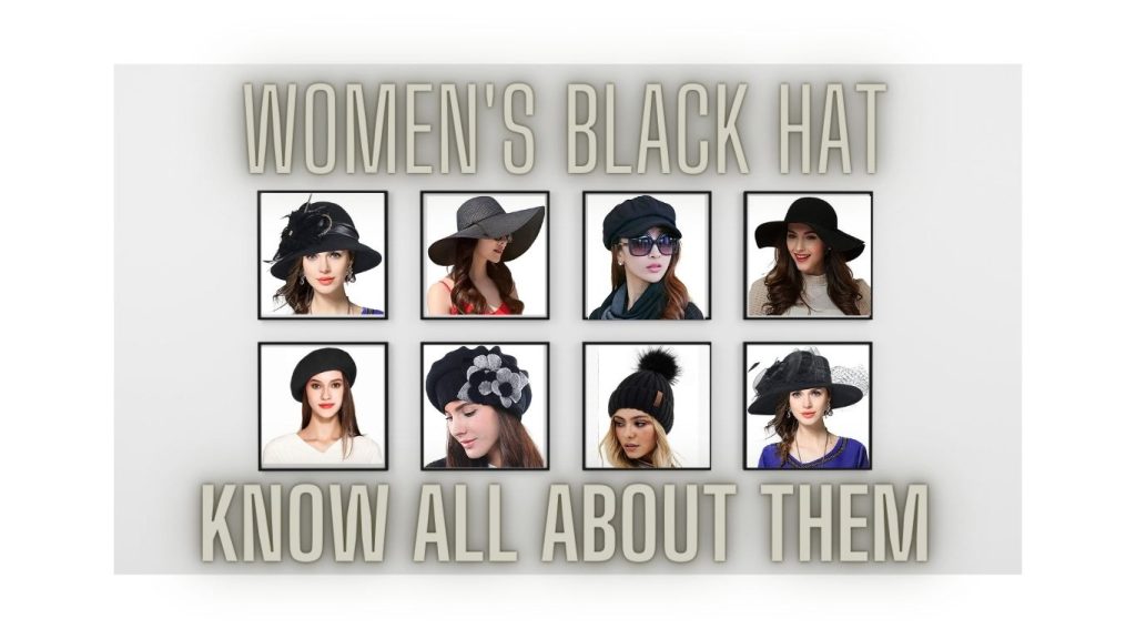 Womens black hat