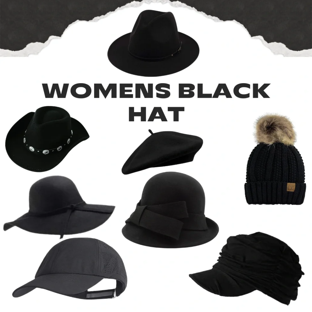 Womens black hat