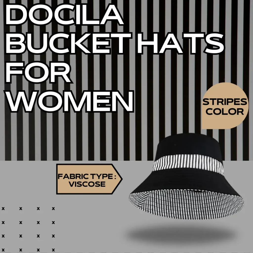 DOCILA Beautiful bucket hat for short haired women