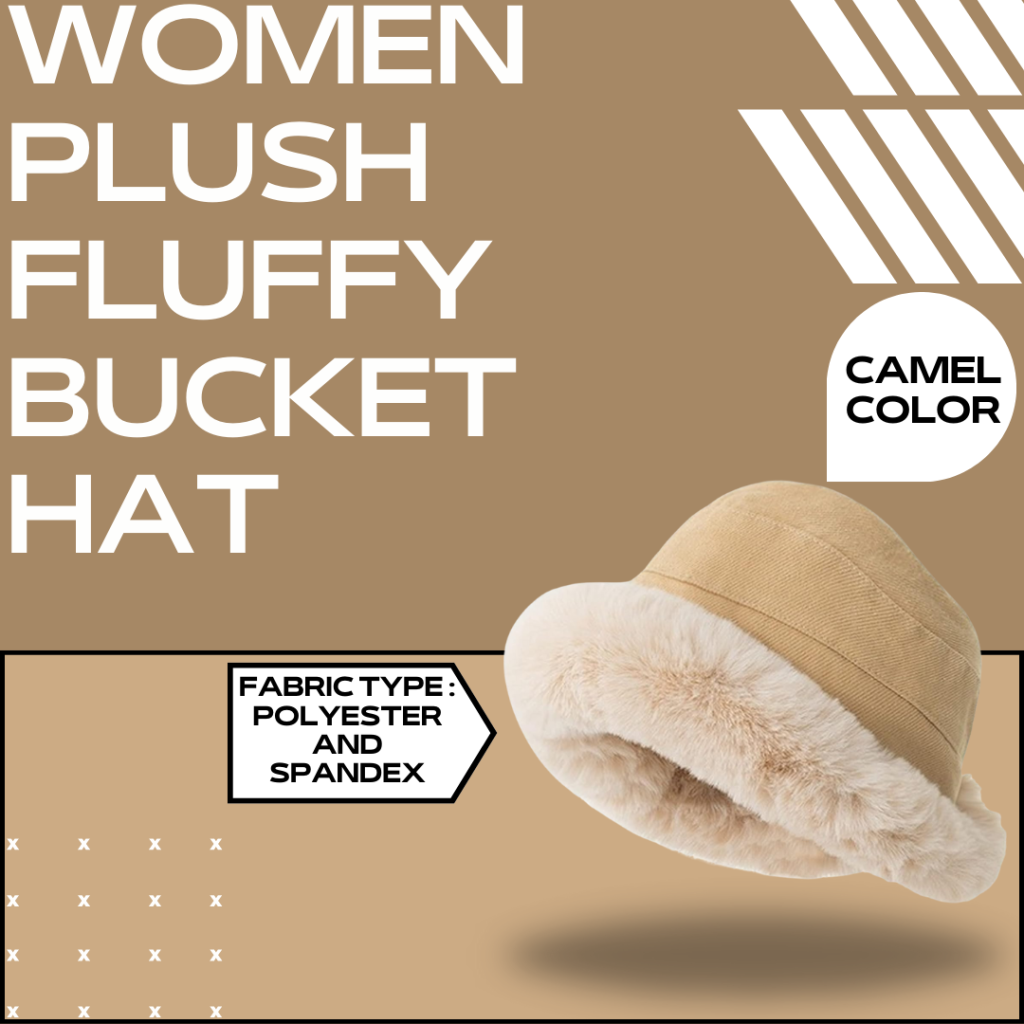 Women Plush Fluffy Bucket hat