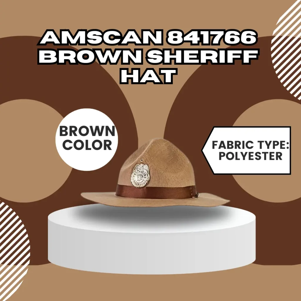 Amscan 841766 Brown Sheriff Hat