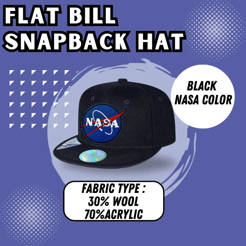 Flat Bill Snapback Hat Baseball Cap