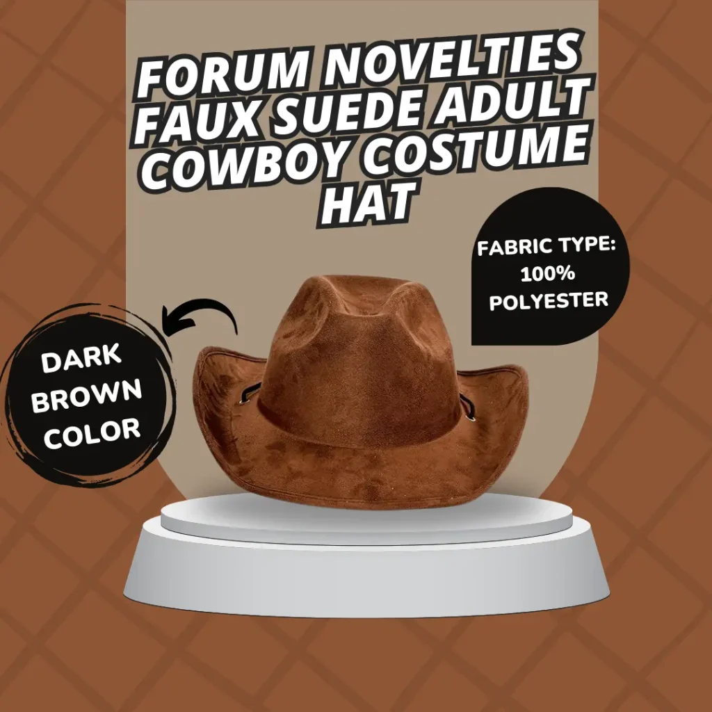 Forum Novelties Faux Suede Adult Cowboy Costume Hat