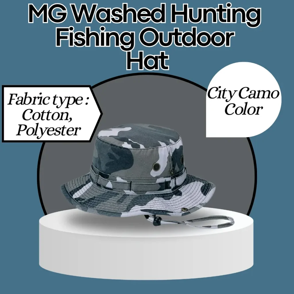 MG Washed Hunting Fishing Outdoor Hat