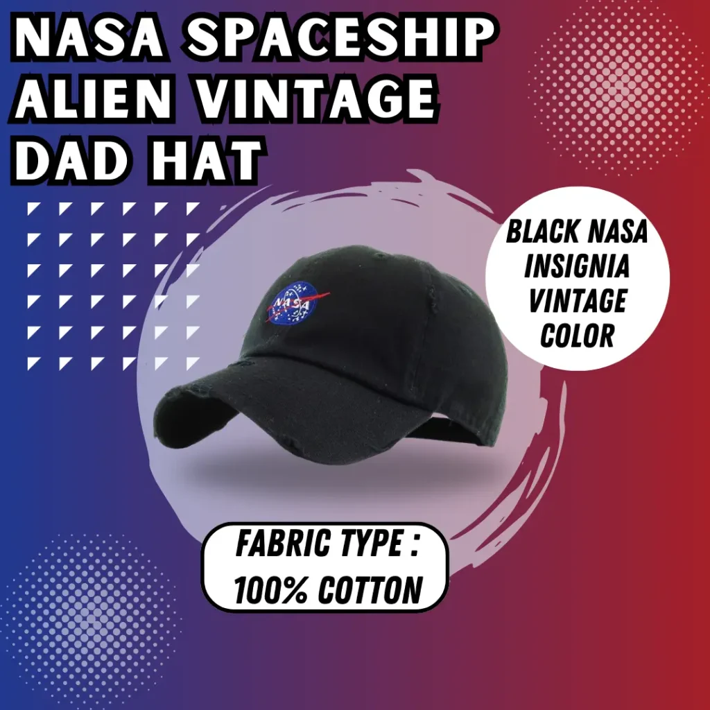 NASA Spaceship Alien Vintage Dad Hat