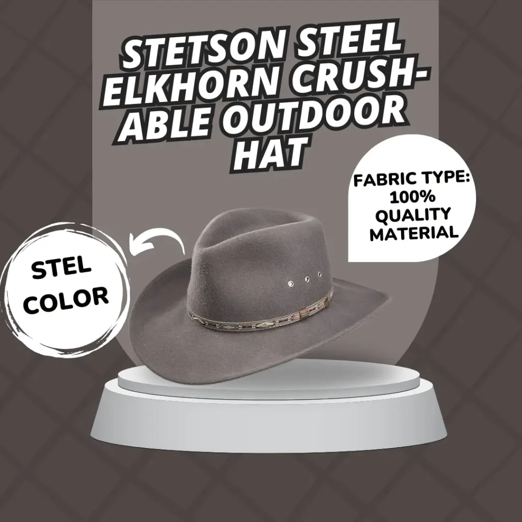 Stetson Steel Elkhorn Crush-able Outdoor Hat