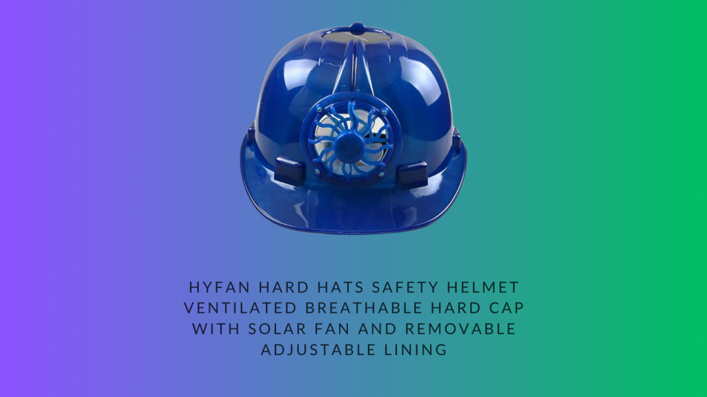 HYFAN Hard Hats Safety Helmet Ventilated Breathable Hard Cap with Solar Fan and Removable Adjustable Lining