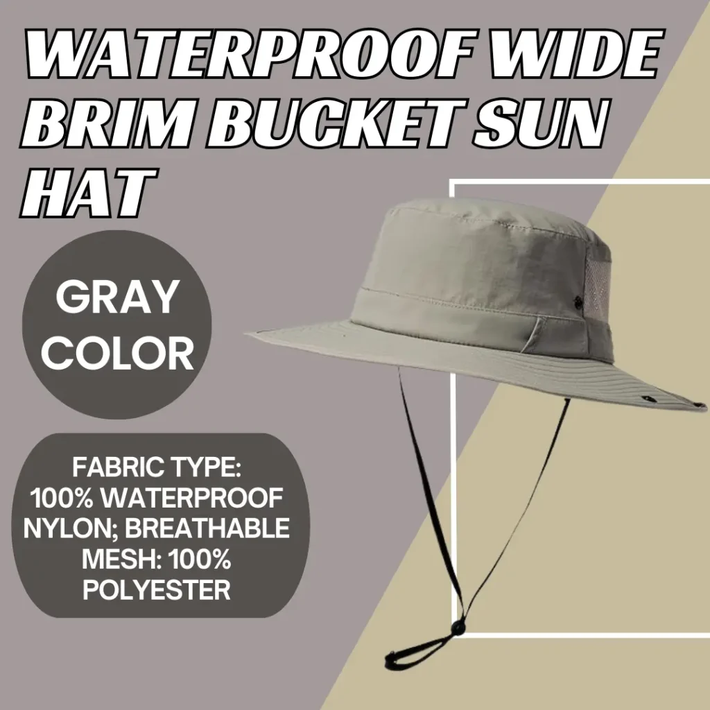 Waterproof Wide Brim Bucket Sun Hat